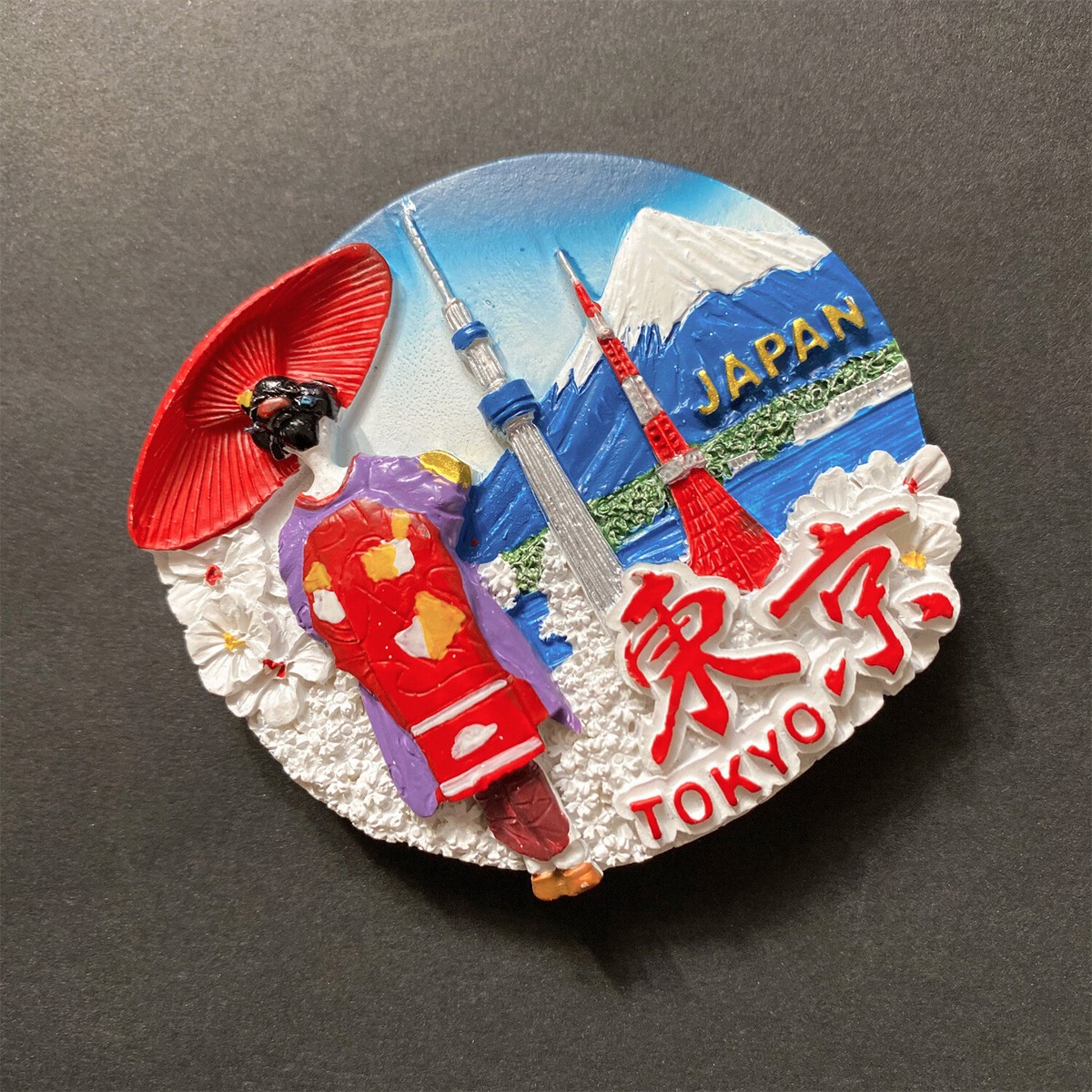 Magnete Frigo 3D Giappone: Tokyo Tower E Lucky Cat – Souvenir Originale E Decorazione Casa - 2
