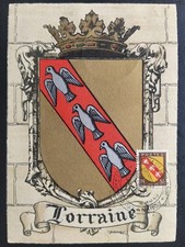 Carte Maximum 1er Jour 1948 Timbre Armoiries Lorraine N° 757 Oblitéré Nancy