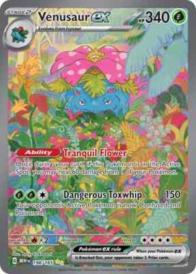 Venusaur ex 198/165 SIR Scarlet & Violet 151 English Pokémon TCG