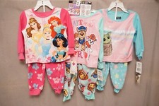 DISNEY PRINCESS, PAW PATROL OR STARWARS 2 PIECE PJ'S FOR TODDLERS CUTE BNWT