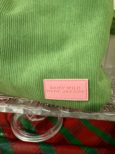 Marc Jacobs Daisy Wild Tie Top Pouch Green Corduroy Floral Liner Japanese Style - Picture 3 of 6