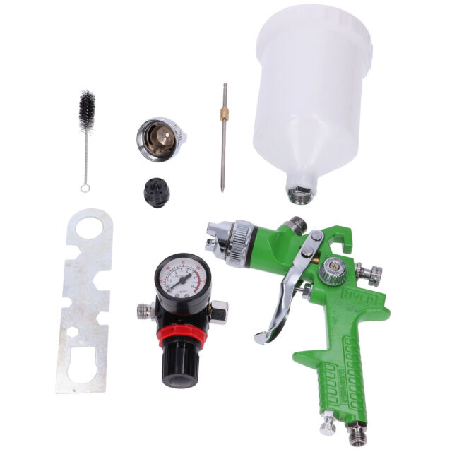 HVLP painting gun spray gun 1.4+1.7 nozzle pressure regulator pressure gauge thread 1/4-