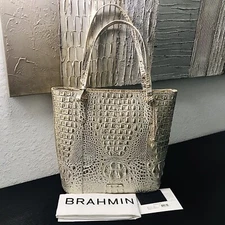 Brahmin Abigail GOLDEN GLOW MELBOURNE GORGEOUS W/Leather Eye Medallions NWT HTF