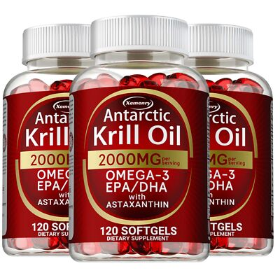 #ad Antarctic Krill Oil Omega 3 EPA DHA Astaxanthin Anti Aging Memory Support $26.16