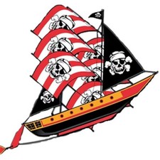 XKites 32in Pirateship Supersized Nylon 3D Kite Ready to Fly