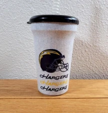 SAN DIEGO CHARGERS 1995 Vintage 14 oz Betras Brand Plastic Cup with Lid & Straw
