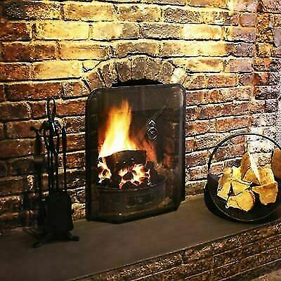Fire Spark Guard Fireplace Screen Protector Ring Heavy Duty Cover
