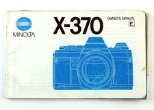 Minolta X-370 Genuine Original User Instruction Manual Booklet