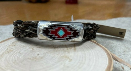 Pulsera de puño trenzado de pelo de caballo Chama Aztec Cowboy Coleccionables - Imagen 13 de 31