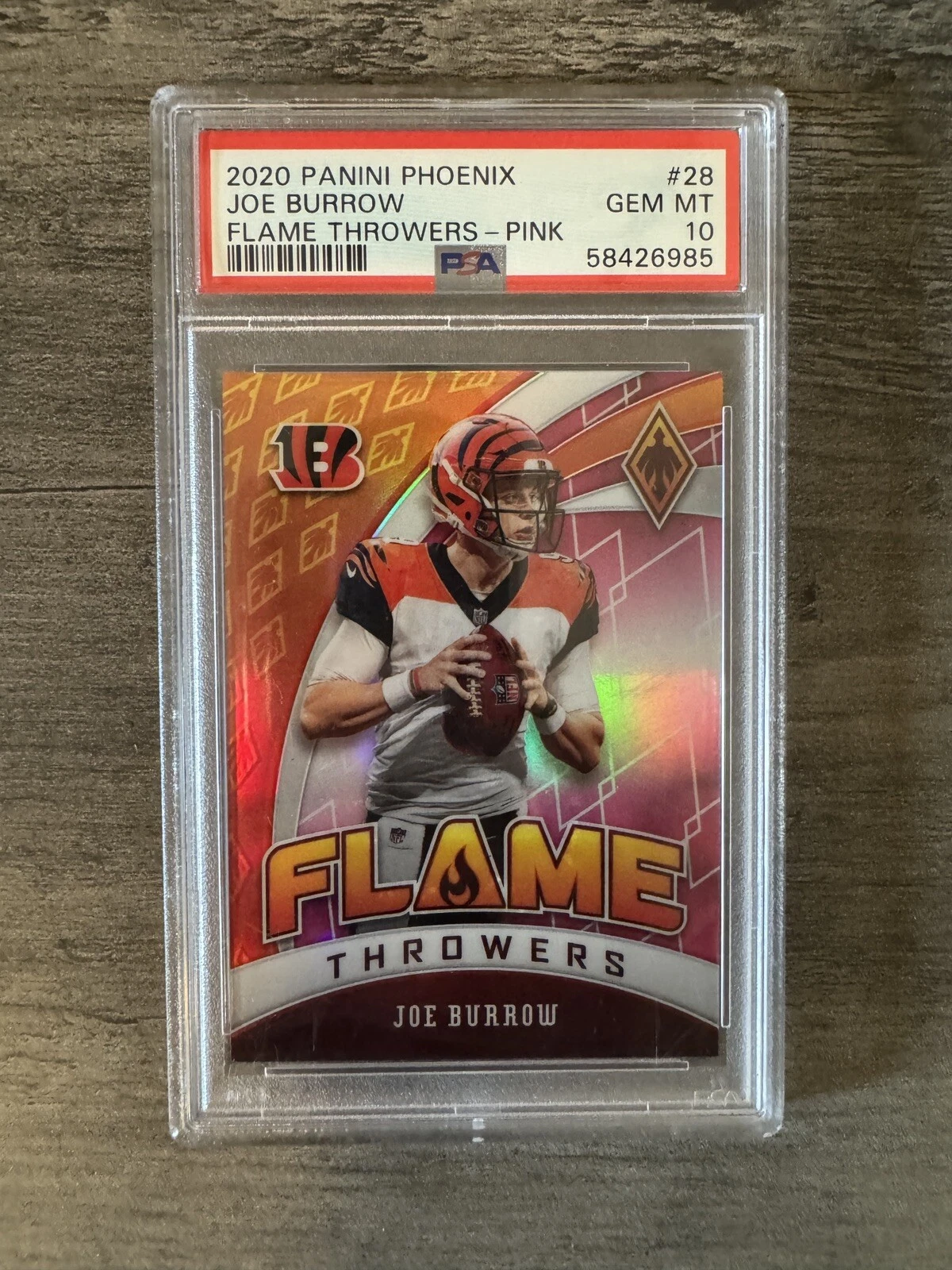 Joe Burrow Panini Phoenix Flame Throwers #28 Pink