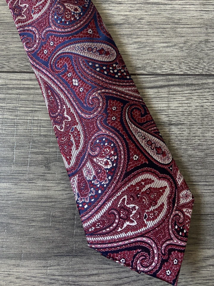 JUEGO DE CORBATA Y PAÑUELO DE BOLSILLO JACQUARD SEDA DUCHAMP NUEVO CON ETIQUETAS Foto 2 de 4