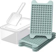 Mini Ice Cube Tray for Freezer:  Nugget Ice Cube Tray with Bin - Crushed Ice ...