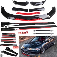 For Honda Acura Integra Gsr Type Front Bumper Lip Splitter Spoiler Strut Rods