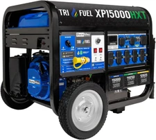 DuroMax 15,000-W Portable Hybrid Tri Fuel Gas Generator, Remote Start, CO Sensor