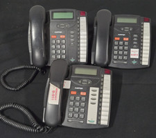 3 Lot Nortel Aastra 9116 Charcoal Single Line Caller ID Phone A1259-0000-10-05