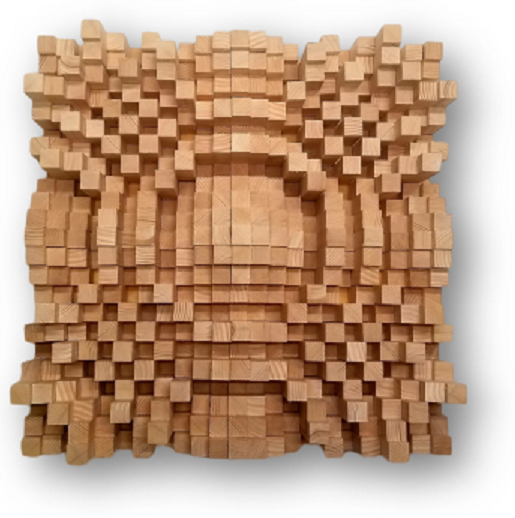 HUGE DIY Acoustic Wood N23 QRD Skyline Sound Diffuser HUGE DIY Acoustic Wood N23 QRD Skyline Sound Diffuser