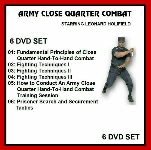 Army Close Quarter Combatives 6 DVD SET w Leonard Holifield mma like navy army