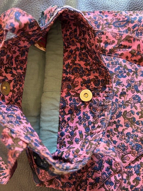 Karavan Trading Company cloth club bag cellphone ipad wristlet purse mirror trim