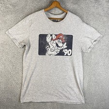Nintendo Super Mario Bros. 3 Men's LG Gray Flying Raccoon Mario '90 T-Shirt
