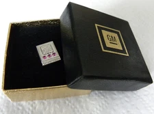 GM General Motors Ruby 1/10 10K Gold Employee Service Award Pin Tie Tac