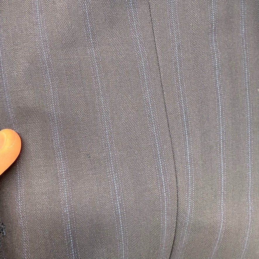 Indochino Blazer Jacket Men's 42 Blue Pinstripe Custom Sport Coat Wool Silk