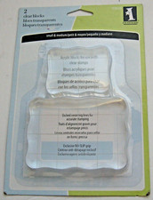 Clear Acrylic Mounting Blocks For Clear Stamp SM  MED Inkadinkado 93625 NEW