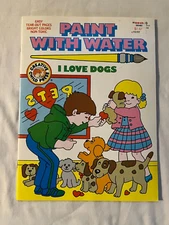 PAINT WITH WATER I Love Dogs Kid's activity book Creative Child Press 1980's