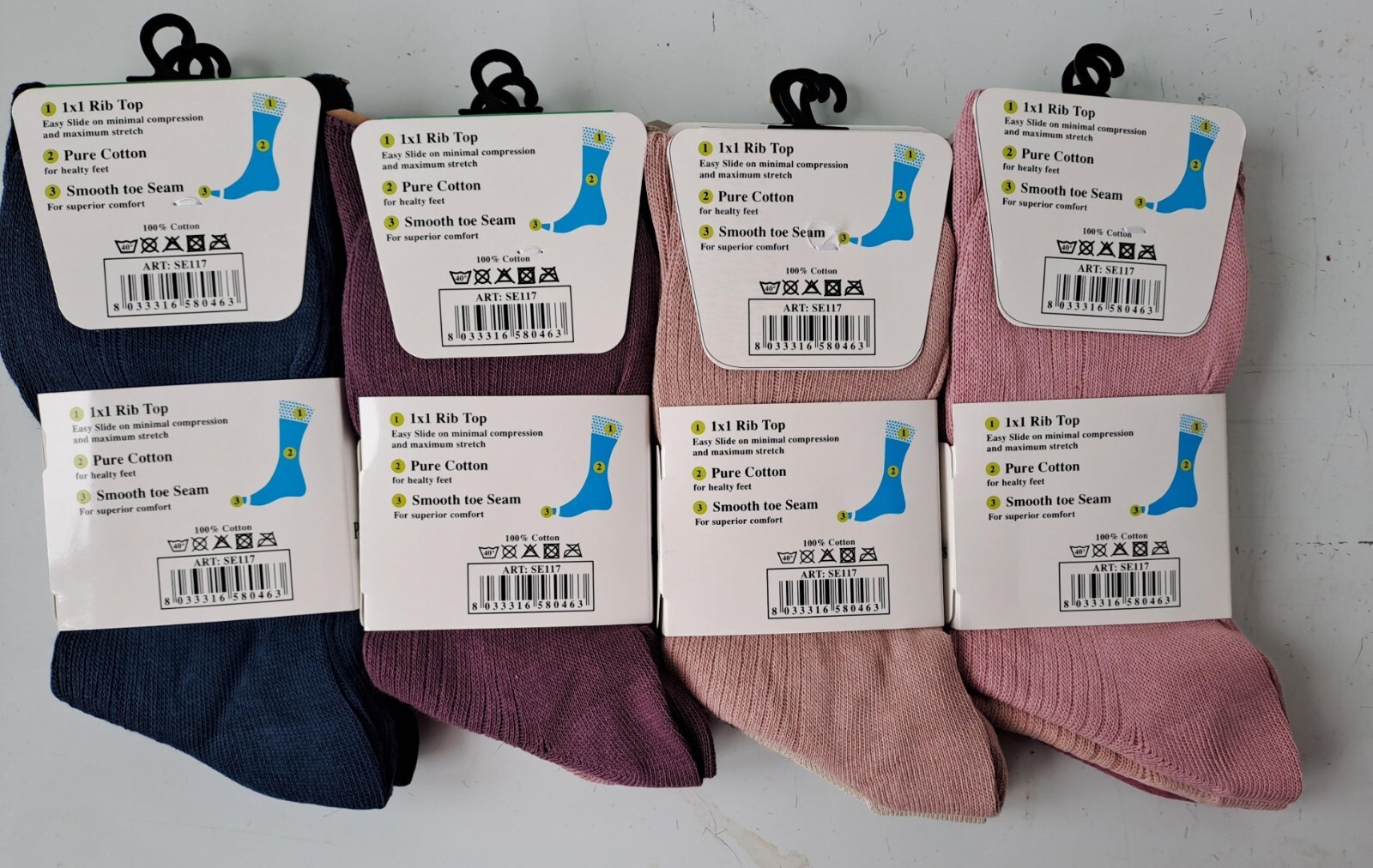 Ladies Diabetic Socks Stay Up Non Elastic 100 cotton Socks Ladies Size