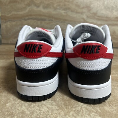 Nike Dunk Low Retro Red Swoosh Panda Black White Shoes Men's Sizes