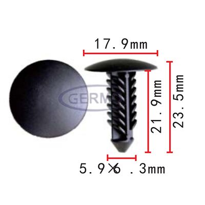 10 x  Befestigungs-Clip Haltestift passend für GM 11589181 FORD W711687S300
