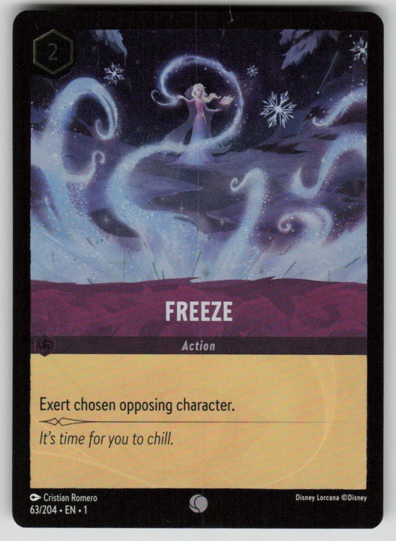 Freeze Cold Foil Common The First Chapter 63/204 Lorcana TCG Near Mint