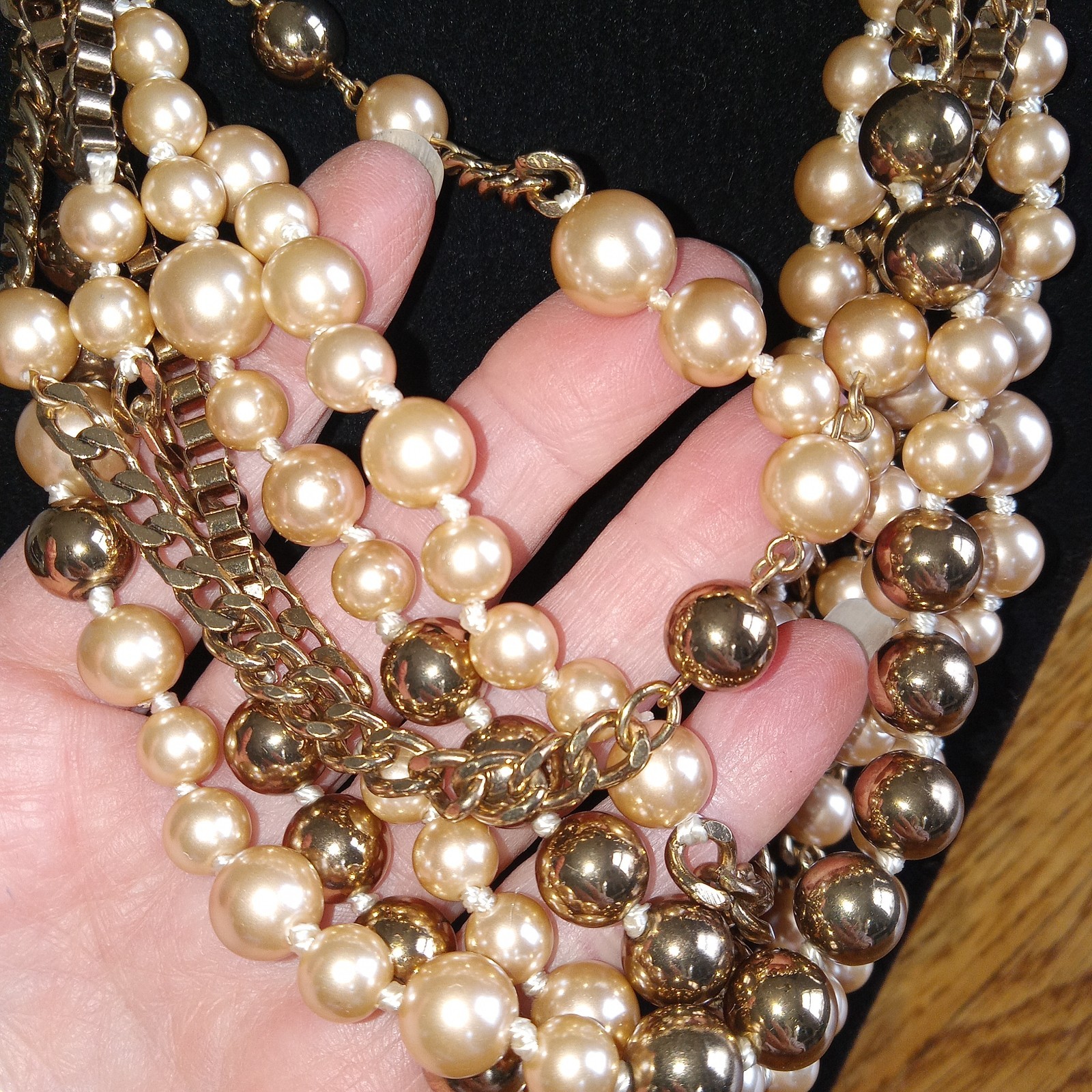 Stella + Dot Multistrand Statement Champaign Gold… - image 6