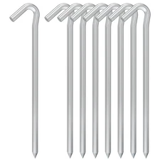 9 Inches 8 Pack Heavy Duty Tent Stakes, Metal Ground Stakes for Camping, Gard...