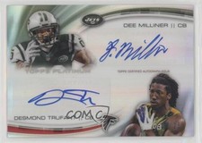 2013 Topps Platinum Rookie Dual /25 Dee Milliner Desmond Trufant Auto 03hd