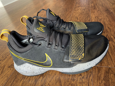 Nike Paul George PG Black Gold Men's Basketball Shoes Size
