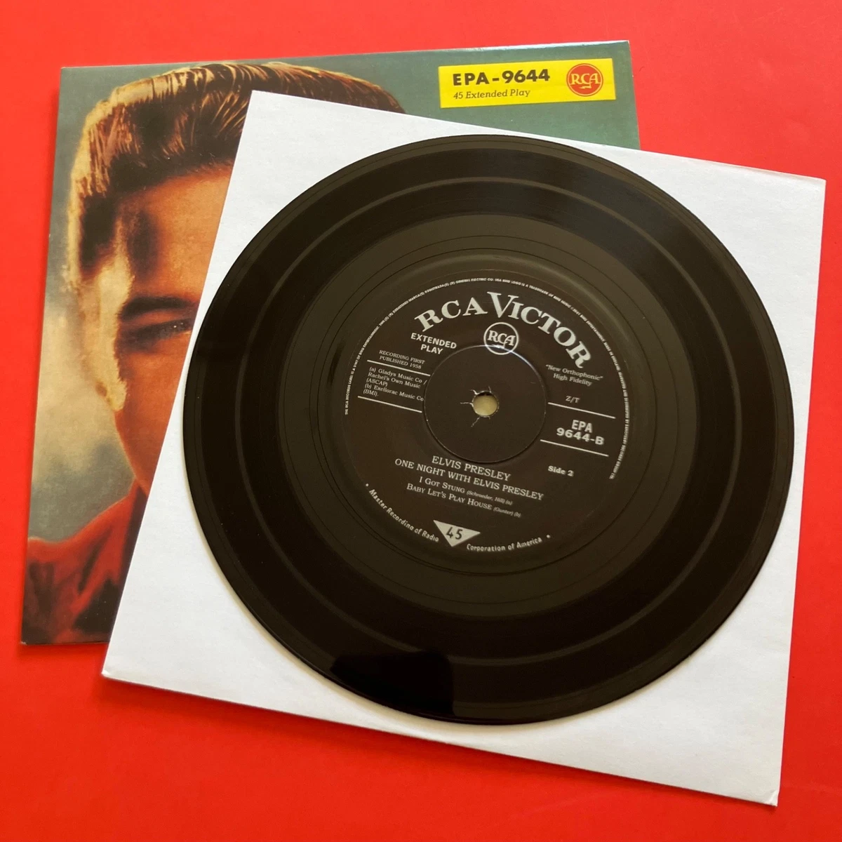 Elvis Presley Vinyl Record One Night With Elvis Presley 4 Track 7" EP 2001