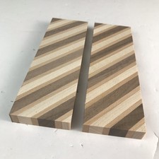 Hardwood Knife Scale Handle Blank Set Of 2 1 .5  W 4 3/4  L 3/8  Thick 