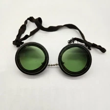 American Optical Welding Safety Glasses Goggles Green Lens Steampunk VTG 1940s