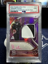 2021 PANINI SPECTRA 211 JA’MARR CHASE PATCH AUTOGRAPH-NEON PINK /25