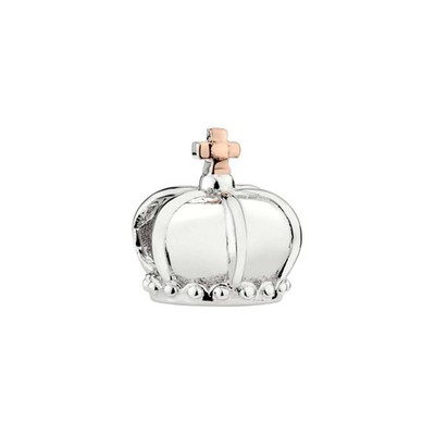 Clogau walisisches Silber & 9 kt Rotgold königliche Krone Meilensteine Perlen Charm NEU