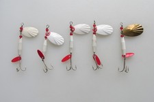 Lot #34A Set Of Five Vintage G.M. Skinner Fluted Trolling Spinners New Condition