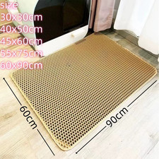 Double Layer Cat Litter Mat Trapping Honeycomb Soft Waterproof Kitty Litter Mat