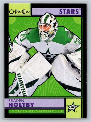 2022-23 O-Pee-Chee Retro Black Border Braden Holtby 084/100 Dallas Stars #407