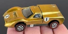 Vintage Hot Wheels Redline 1968 INCREDIBLE EARLY Gold Ford J Car US - NEAR MINT+