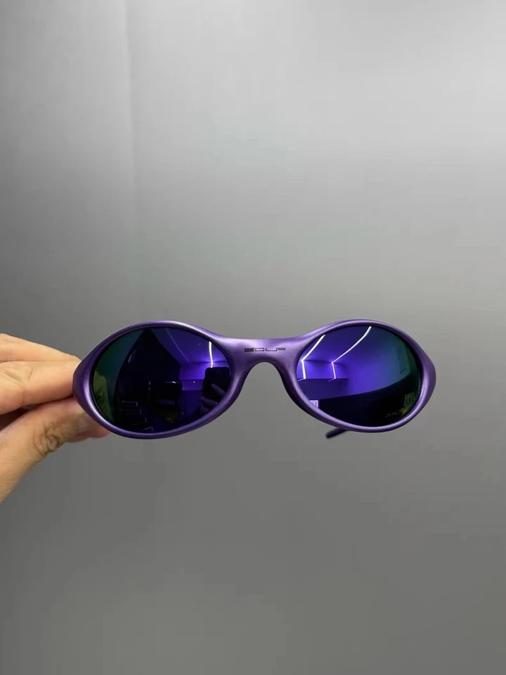 Vintage Oakley X Guadalupe Eye Jacket Sunglasses Purple Frame Purple Lenses - Image 3 of 4