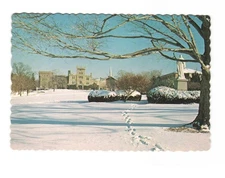 Winter time on campus Manhattanville College vintage postcard unp Purchase NY