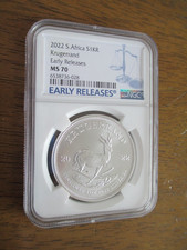 2022 S. Africa Silver 1KR Krugerrand Early Releases NGC MS70
