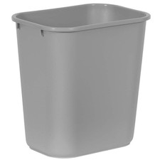 Rubbermaid 7 Gallon Gray Trash Can Durable Plastic Space Efficient For Home O...