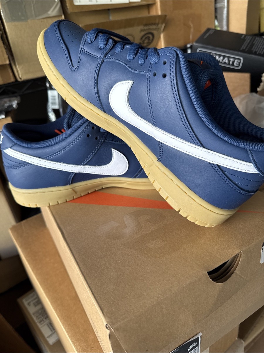 FJ1674-400 Nike SB Dunk Low Pro ISO Orange Label Navy Gum Light
