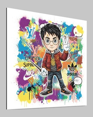 Harry Potter Leinwand Bild Farbig Pop Art Wandbild Kino Marken Labels Mode